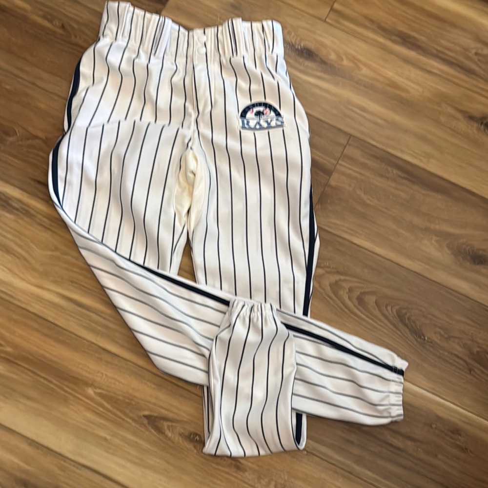 White Striped Athletic Pants